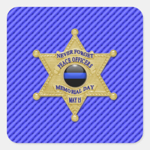 Adesivo Quadrado Linha Azul Fino One-of-a-Kind