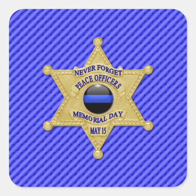 Adesivo Quadrado Linha Azul Fino One-of-a-Kind (Frente)