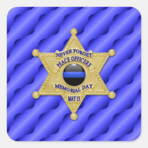 Adesivo Quadrado Linha Azul Fino One-of-a-Kind