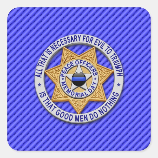 Adesivo Quadrado Linha Azul Fino One-of-a-Kind (Frente)