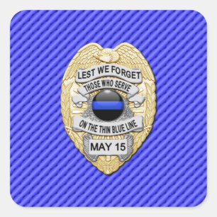 Adesivo Quadrado Linha Azul Fino One-of-a-Kind