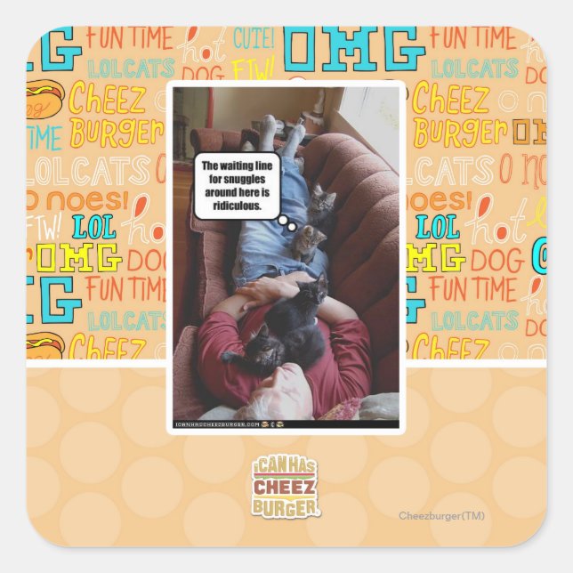 Adesivo Quadrado Linha de espera para escutas (Frente)