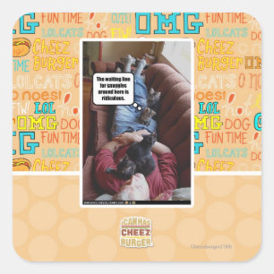 Adesivo Quadrado Linha de espera para escutas