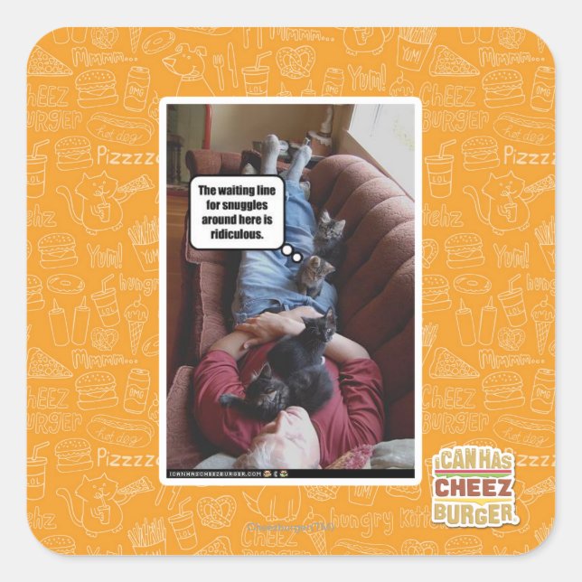 Adesivo Quadrado Linha de espera para escutas (Frente)