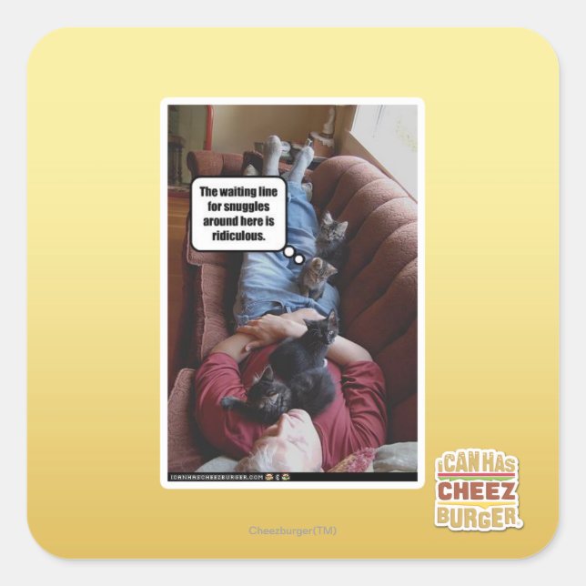 Adesivo Quadrado Linha de espera para escutas (Frente)