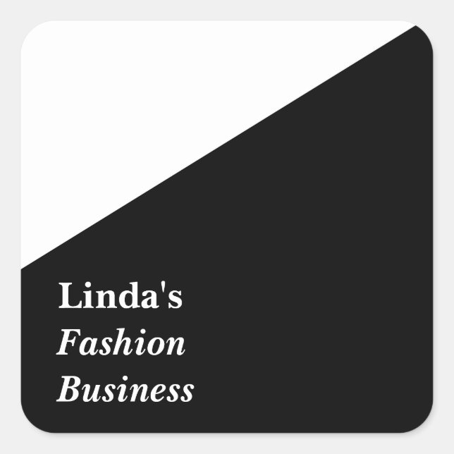 Adesivo Quadrado Linha diagonal preta e branca (Frente)