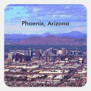 Adesivo Quadrado Linha do horizonte da Arizona Phoenix durante o di