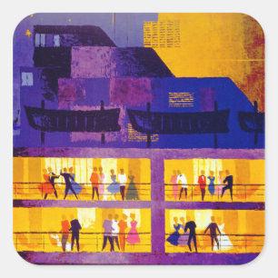 Adesivo Quadrado Linha Orient ~ Festa no Decodificador