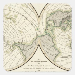 Adesivo Quadrado Linhas isodynamic do mundo