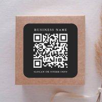 Link de Código QR Nome comercial mínimo preto