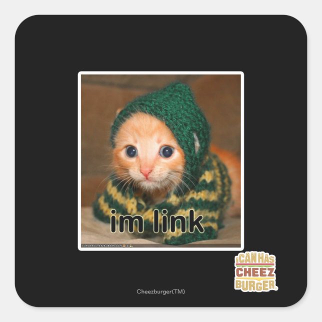 Adesivo Quadrado link do im (Frente)