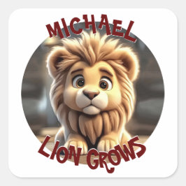 Adesivo Quadrado Lion cresce