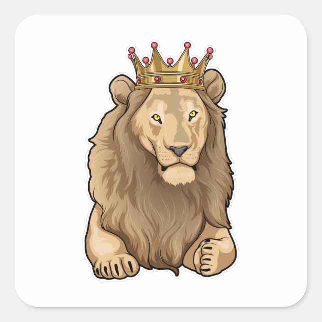 Adesivo Quadrado Lion King Crown (Frente)