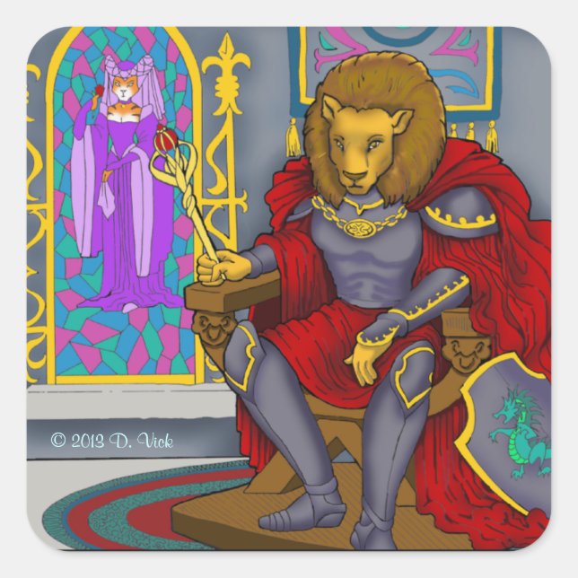 Adesivo Quadrado Lion King Sticker (Frente)