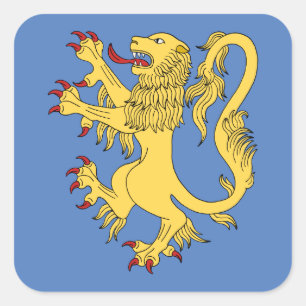Adesivo Quadrado Lion Rampant