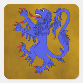 Adesivo Quadrado Lion Rampant Azure