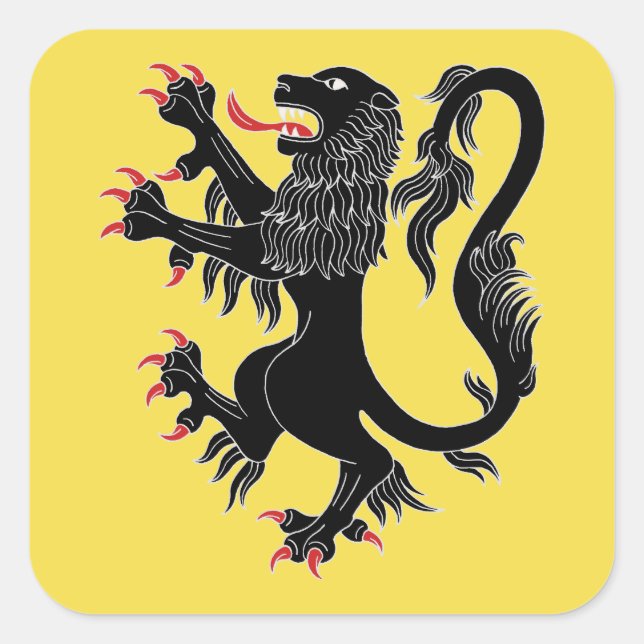 Adesivo Quadrado Lion Rampant Sable (Frente)