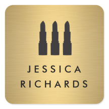 Lipstick Trio sobre punhos de maquiagem Dourados f