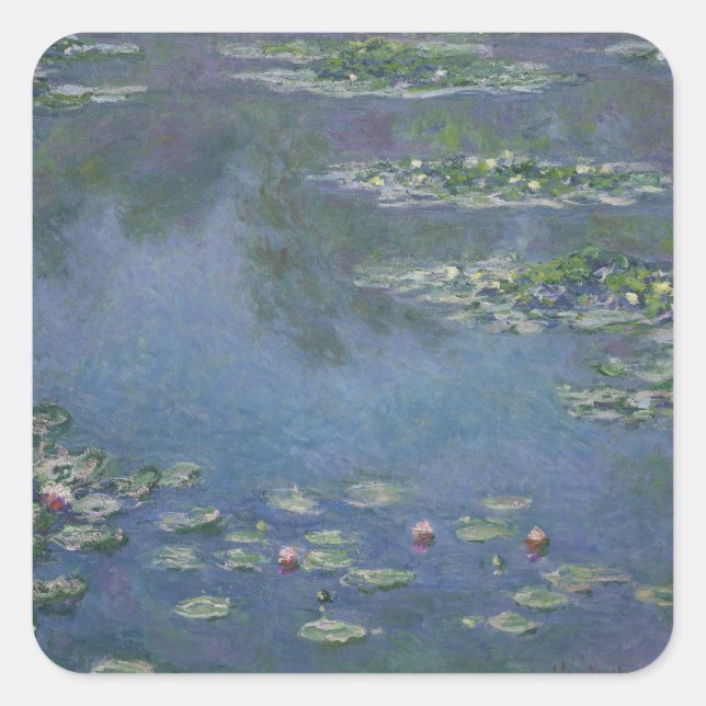 Adesivo Quadrado Lírios Água Monet 1906 (Frente)