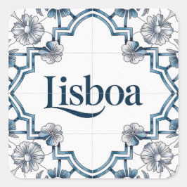 Adesivo Quadrado Lisboa Azulejo Tile Sticker – Blue Portuguese Cera