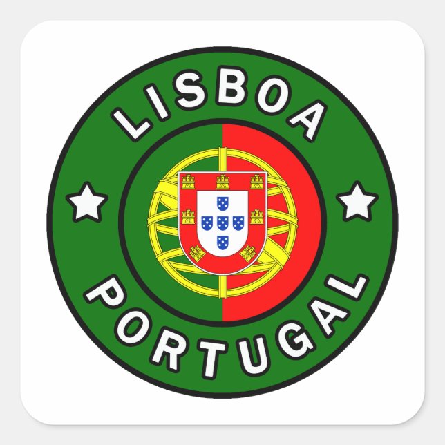 Adesivo Quadrado Lisboa Portugal (Frente)