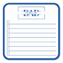 Lista de Tarefas Azul Moderna com Monograma 'Pai'