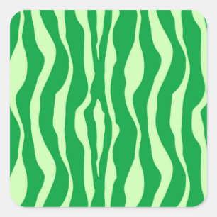 Adesivo Quadrado Listras da zebra - máscaras do verde limão
