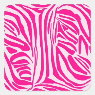Adesivo Quadrado Listras de zebra rosa