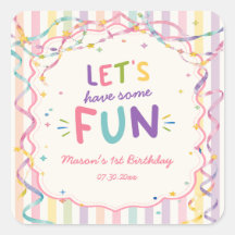 Listras Divertidas Aniversário Colorido