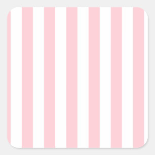 Adesivo Quadrado Listras largas - branco e rosa