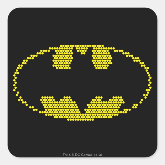 Adesivo Quadrado Lite-Brite Bat Emblem (Frente)
