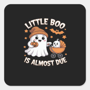 Adesivo Quadrado Little Boo Está Quase Chegando - Revelação de Grav
