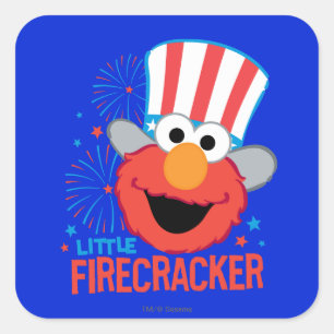Adesivo Quadrado Little Firecracker Elmo