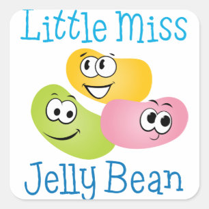 Adesivo Quadrado Little Miss Jelly Bean