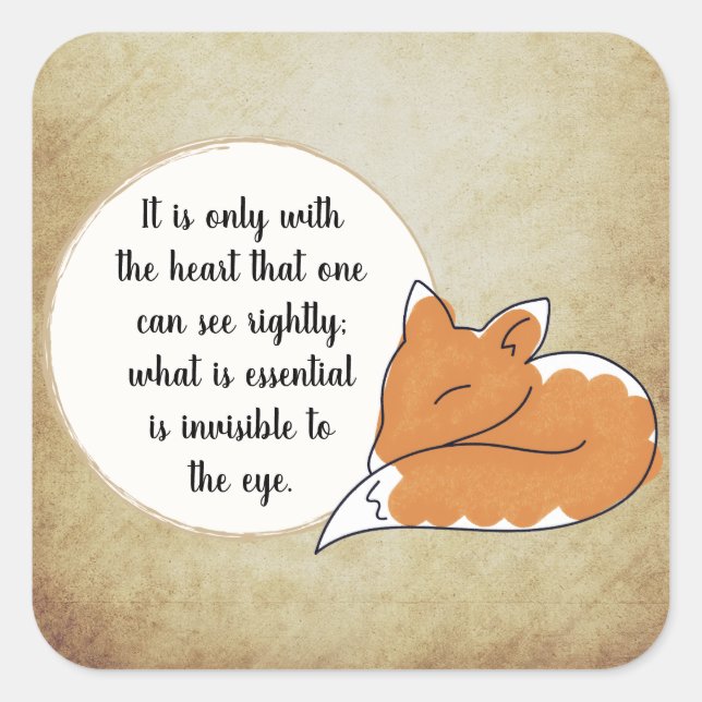 Adesivo Quadrado Little Prince Zitat (Frente)
