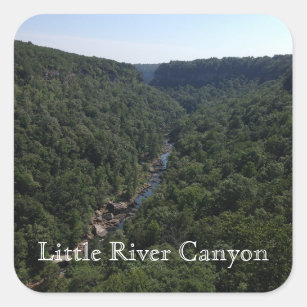 Adesivo Quadrado Little River Canyon Placename Sticker 1
