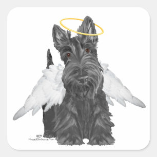 Adesivo Quadrado Little Scottie Angel