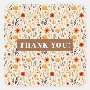 Adesivo Quadrado Little Wildflower Transformando Um Aniversário