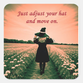 Adesivo Quadrado Little Witch