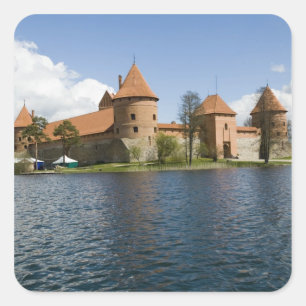 Adesivo Quadrado Lituânia, Trakai. Castelo 3