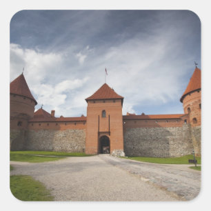 Adesivo Quadrado Lituânia, Trakai, Parque Nacional Histórico de Tra