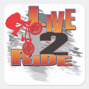 ADESIVO QUADRADO LIVE-2-RIDE-BMX