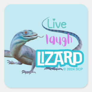 Adesivo Quadrado Live Laugh Lizard