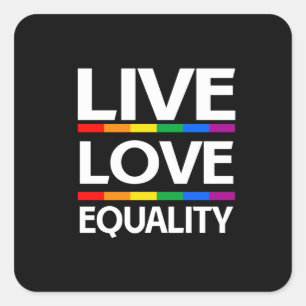 Adesivo Quadrado Live Love Igualdade