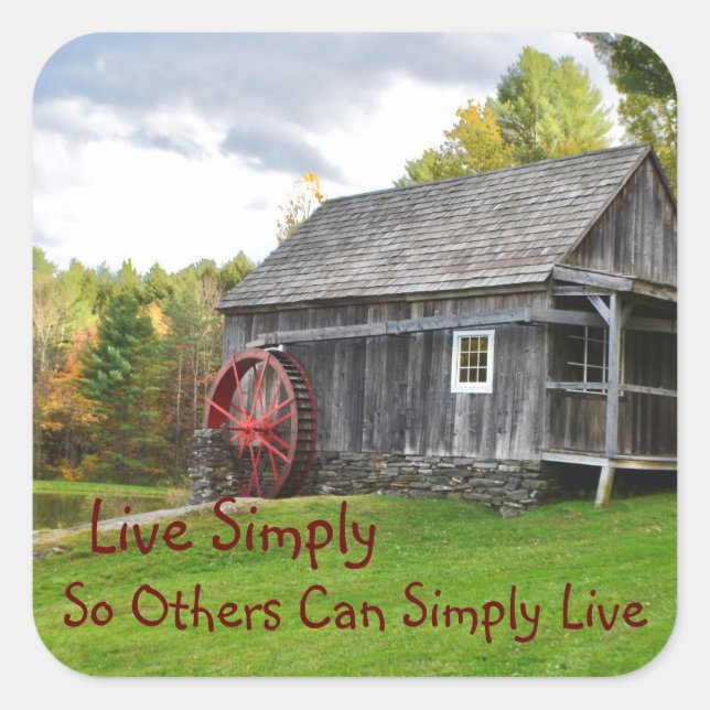 Adesivo Quadrado Live Simplesmente Old Mill (Frente)