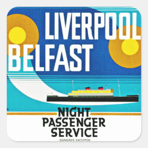 Adesivo Quadrado Liverpool - Belfast Ferry