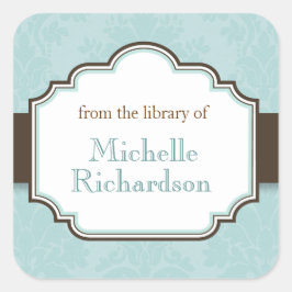 Adesivo Quadrado Livreiros damascos