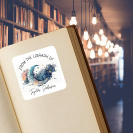 Adesivo Quadrado Livro estrelado celestial céu estrelado