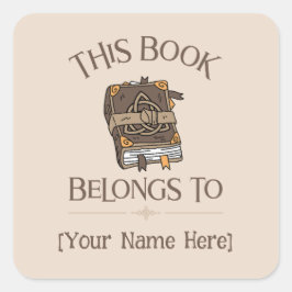 Adesivo Quadrado Livro Ortográfico Isto pertence a livros