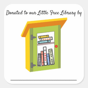 Adesivo Quadrado Livros de doação de livros gratuitos